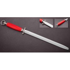 ACERO PLANO 31cm. FINO - MANGO ROJO